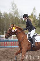 80cm pronssia Ilona Jäntti - Herr Zeus, Varkauden Ratsastuskeskus (Huom. kuvassa eri hevonen)
