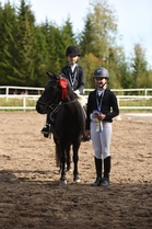 C-taso hopeaa Eea Tirkkonen, Siilin Ratsastuskeskus ja kultaa Saaga Bäck, Siilin Ratsastuskeskus - molemmilla ratsuna Celius, 